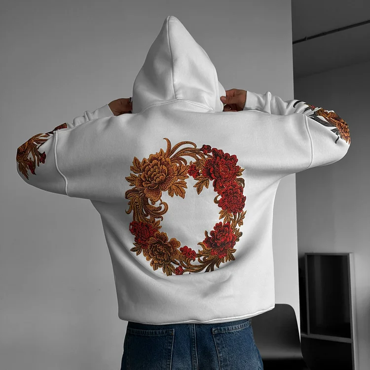Oversized Chrysanthemum Hoodie