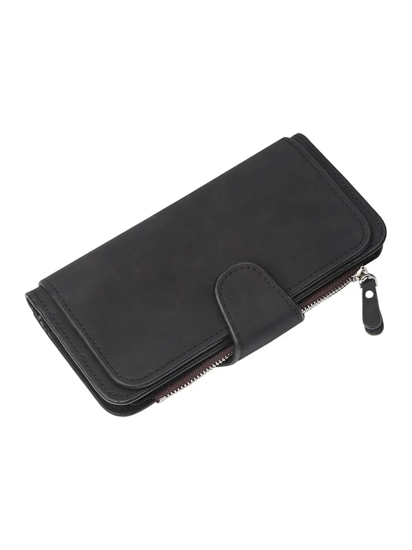 Fashion Leather Card Holder Classic Zipper Wallet