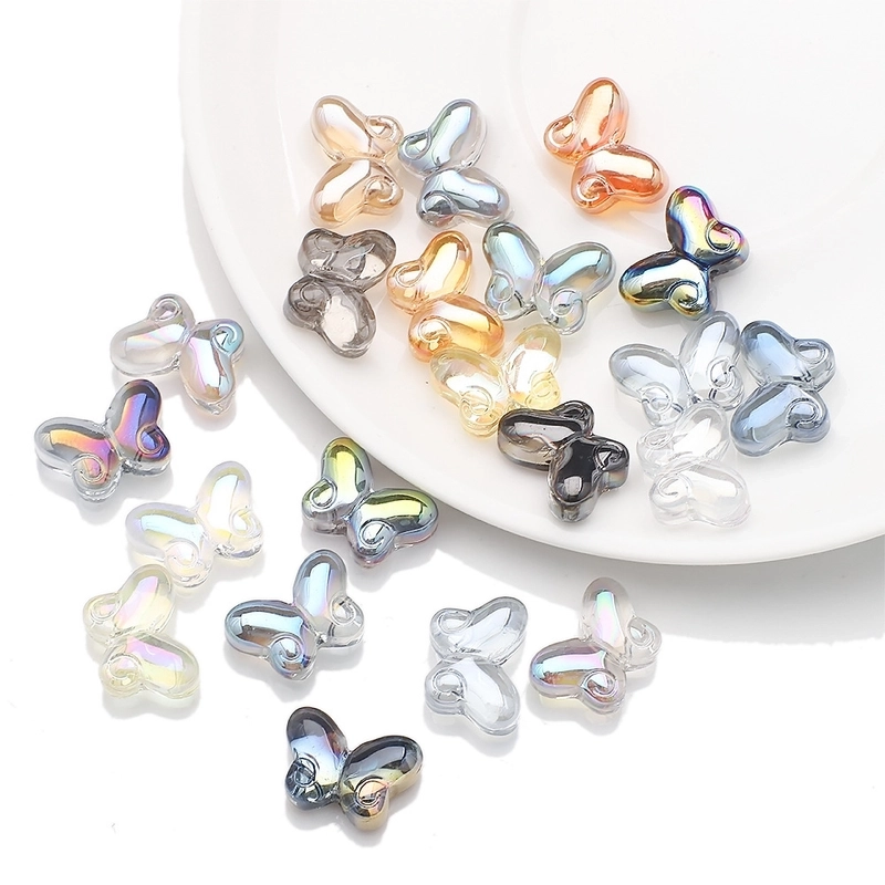 20 PCS/Package 10x14mm Glass Butterfly Beads