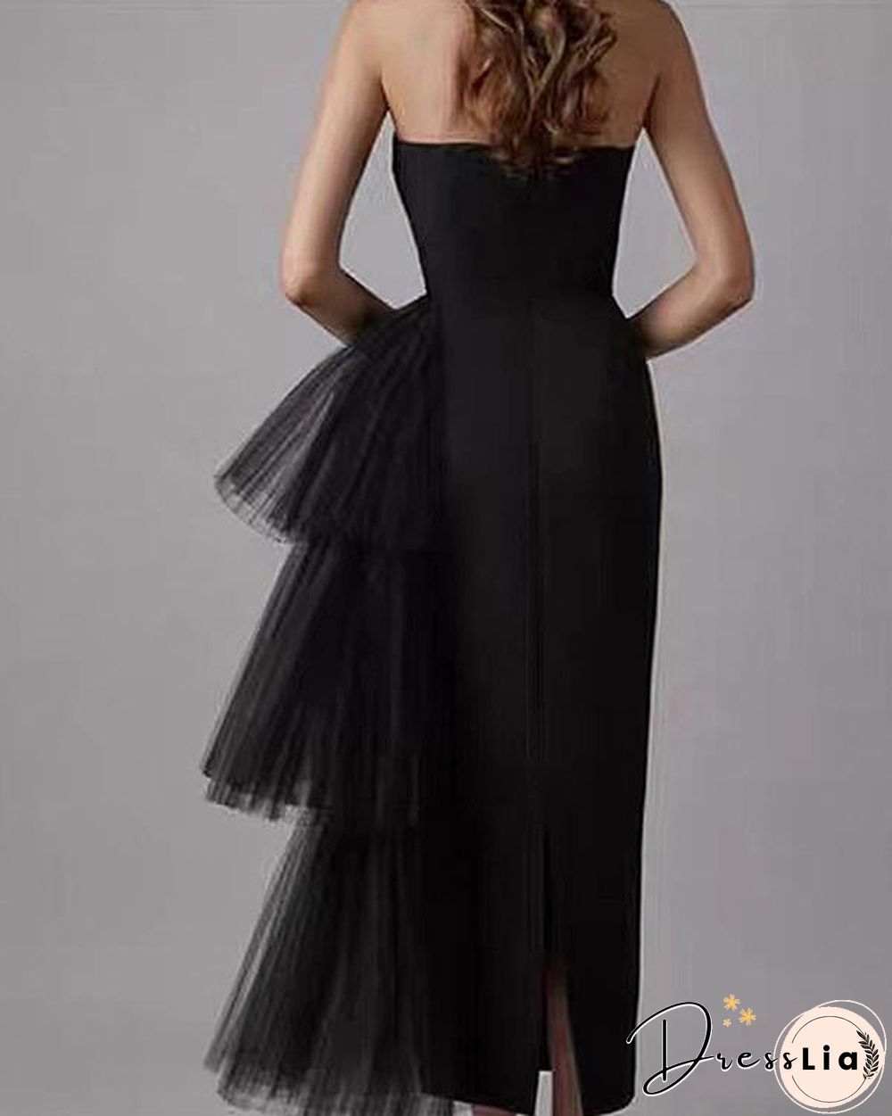 Sexy Tulle Patchwork Irregular Maxi Prom Dress