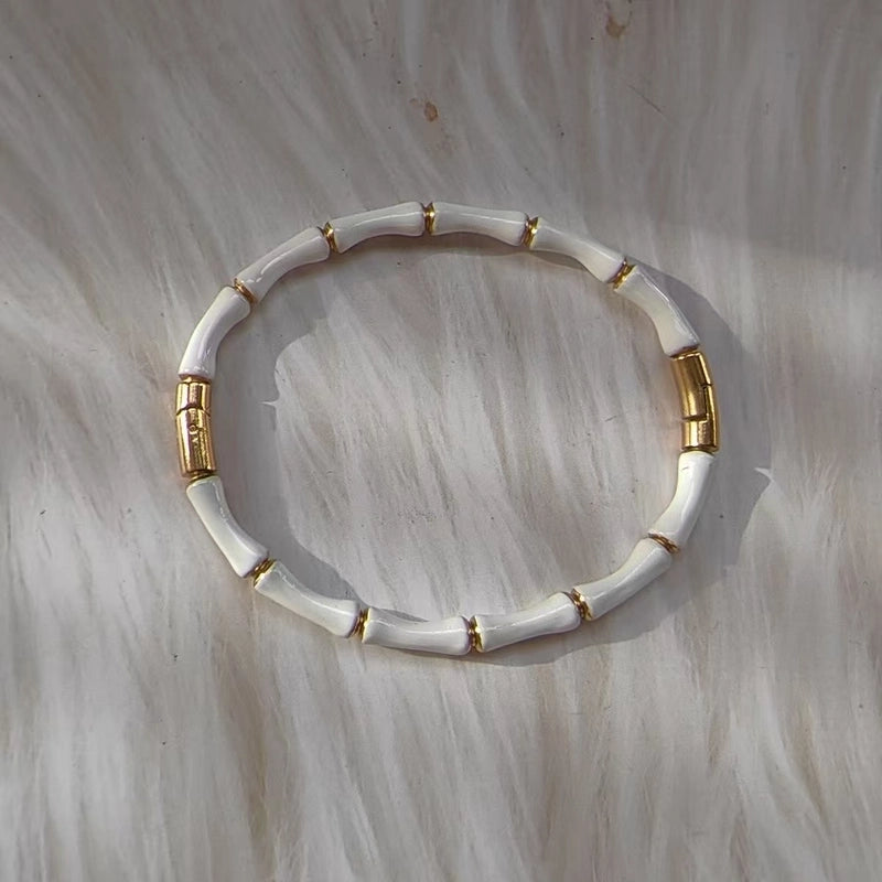 Classic Style Bamboo Joint 304 Stainless Steel Bangle In Bulk