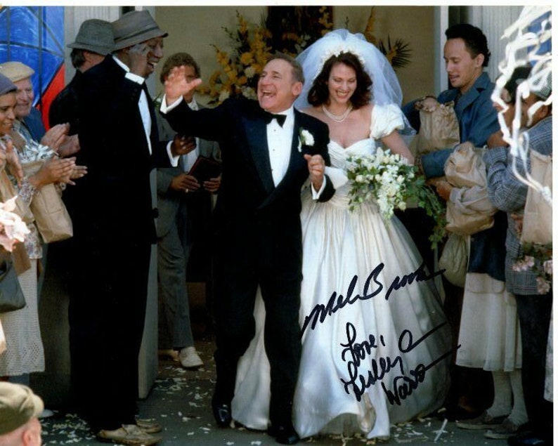 Mel brooks and lesley ann warren signed autographed life stinks Photo Poster paintinggraph