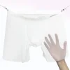 Sexy Transparent Seamless Breathable Quick-Drying Long Boxer Briefs