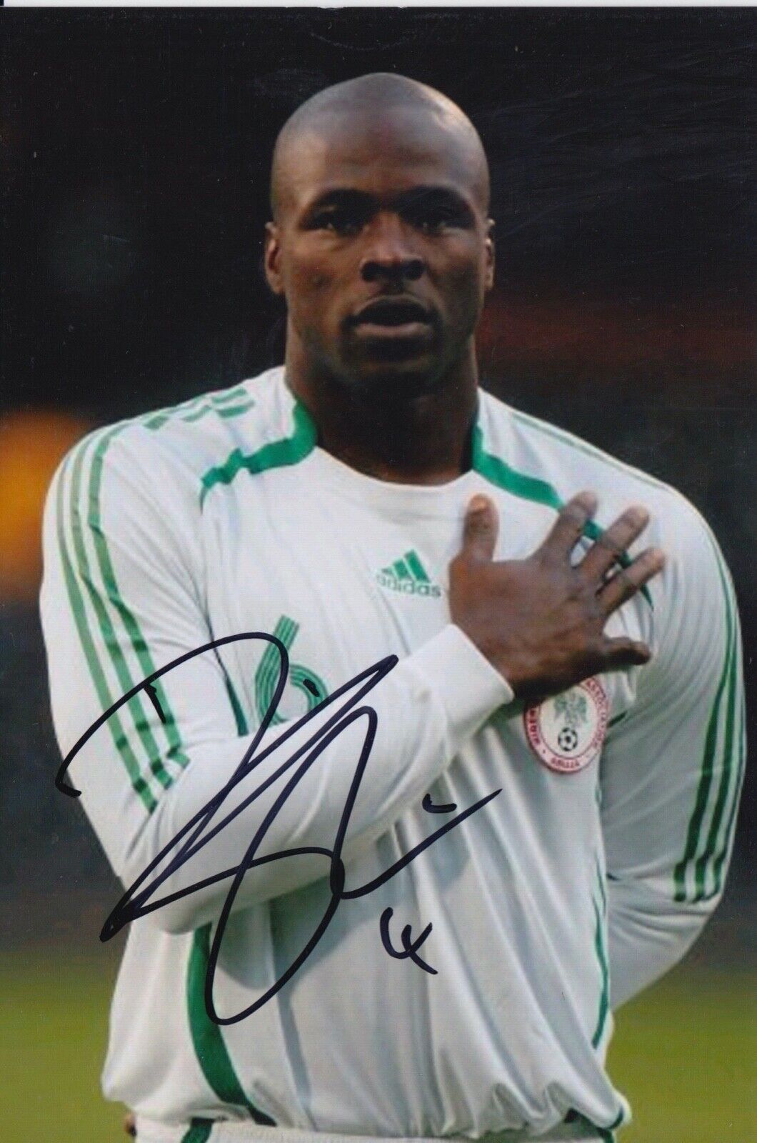 DANNY SHITTU HAND SIGNED 6X4 Photo Poster painting - FOOTBALL AUTOGRAPH - NIGERIA.