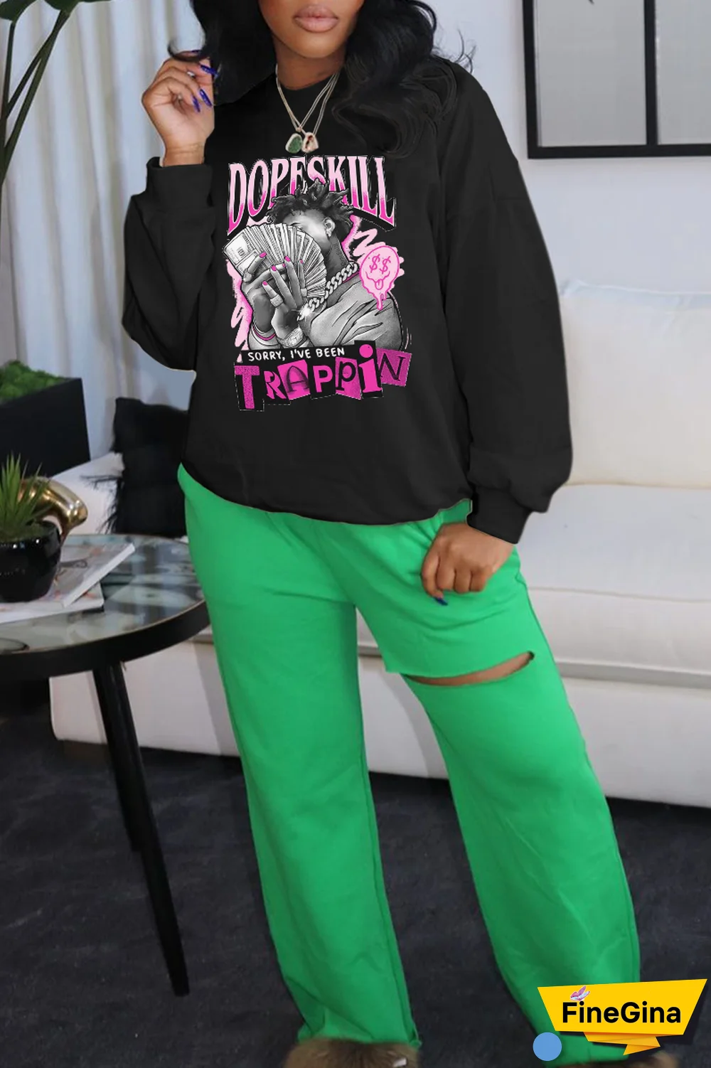 Blue Casual Daily Print Patchwork O Neck Tops