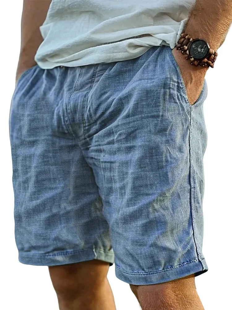 Men's Comfortable Solid Color Breathable Casual Shorts-Customized products