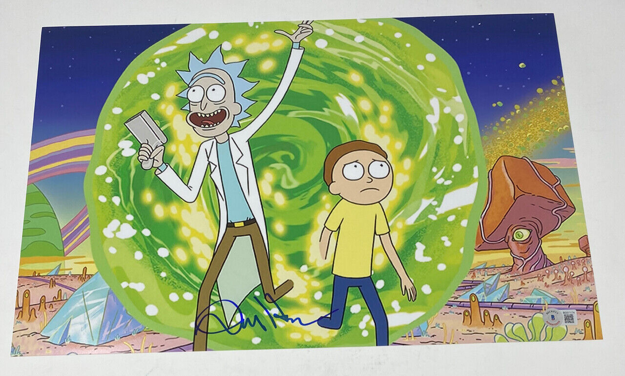 Dan Harmon Signed Autograph 12x18 Poster Photo Poster painting Rick & Morty Creator Beckett COA