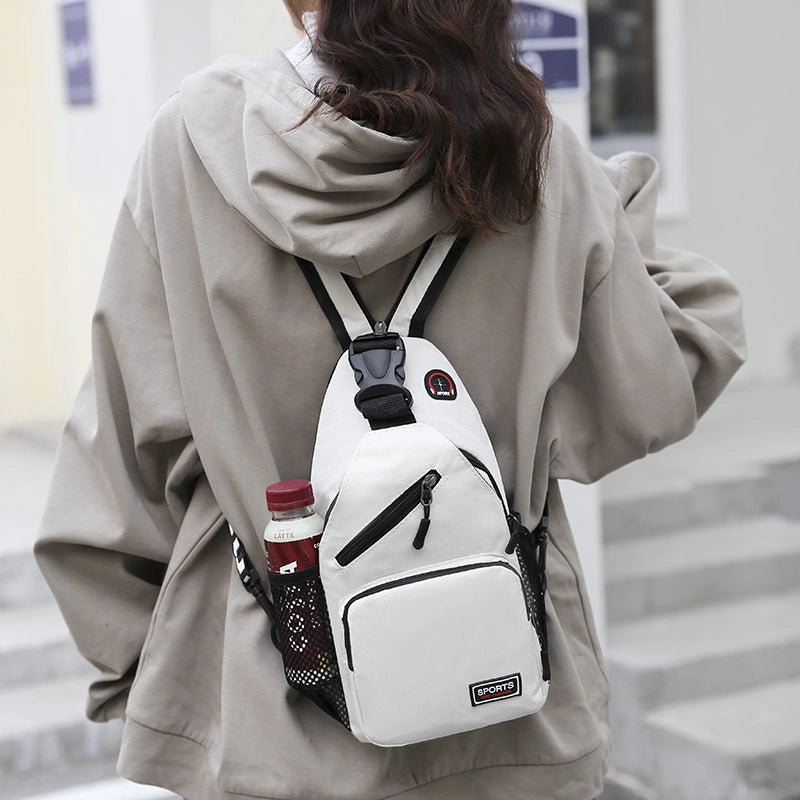 New Chest Bag Men’s And Women’s Crossbody Bag Korean Fashion Polyester Oxford Cloth Shoulder Bag Casual Travel Bag