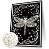 Mini kit de peinture en perles maison en forme de libellules pour d&eacute;coration murale 30x40cm sans cadre