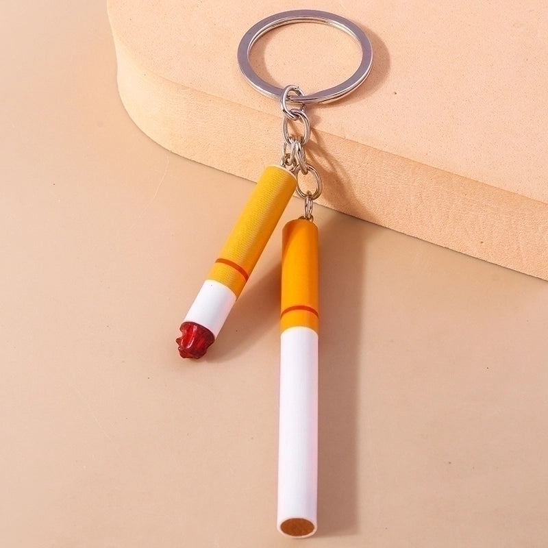 Modern Style Cigarette Zinc Alloy Keychain