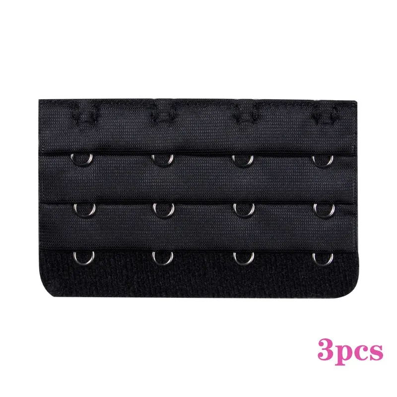 3PCS Bra Extension Lingerie Strap Extender Replacement Womens Accessoires With 3 Hooks Bar Extender Buckle Extension Lingerie