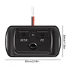 12V/24V Car Charger Socket Dual USB PD QC3.0 Outlet Panel for Bus RV Boat Truck