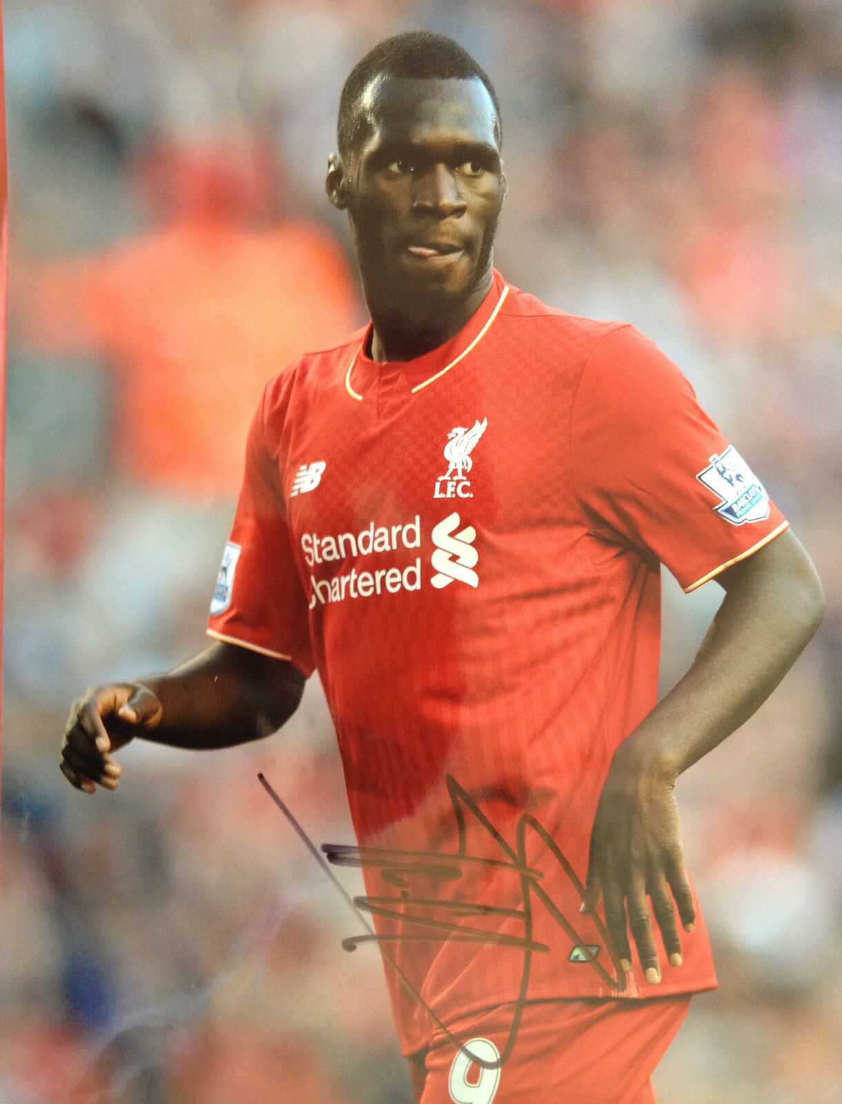 CHRISTIAN BENTEKE - LIVERPOOL FOOTBALLER - SIGNED EXTRA LARGE COLOR Photo Poster paintingGRAPH