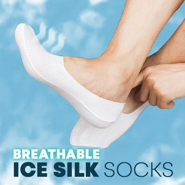 🔥Summer Hot Sale🔥 4 PCS SET Breathable Ice Silk Socks