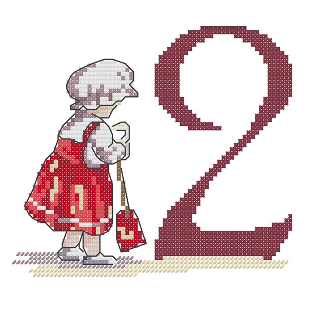 

Number 2 - 14CT Stamped Cross Stitch - 17*16cm, 501 Original