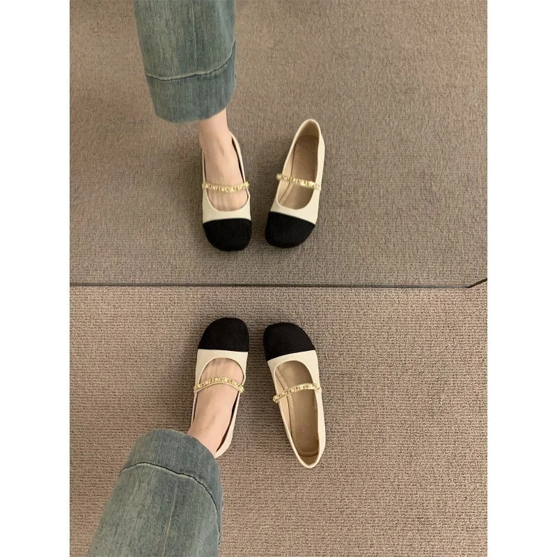 Breakj Breakj Flat Bottom Gentle Evening Shoes Women's Shoes Spring And Autumn 2025 New Spring Small Fragrant Style Mary Jane Single Shoes