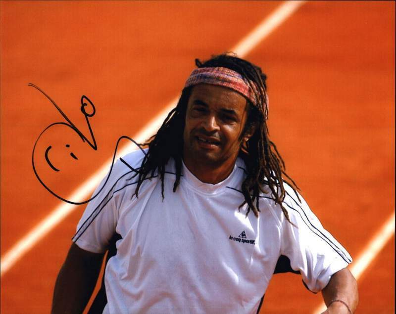 Yannick Noah signed tennis 8x10 Photo Poster painting W/Certificate Autographed (A0005)