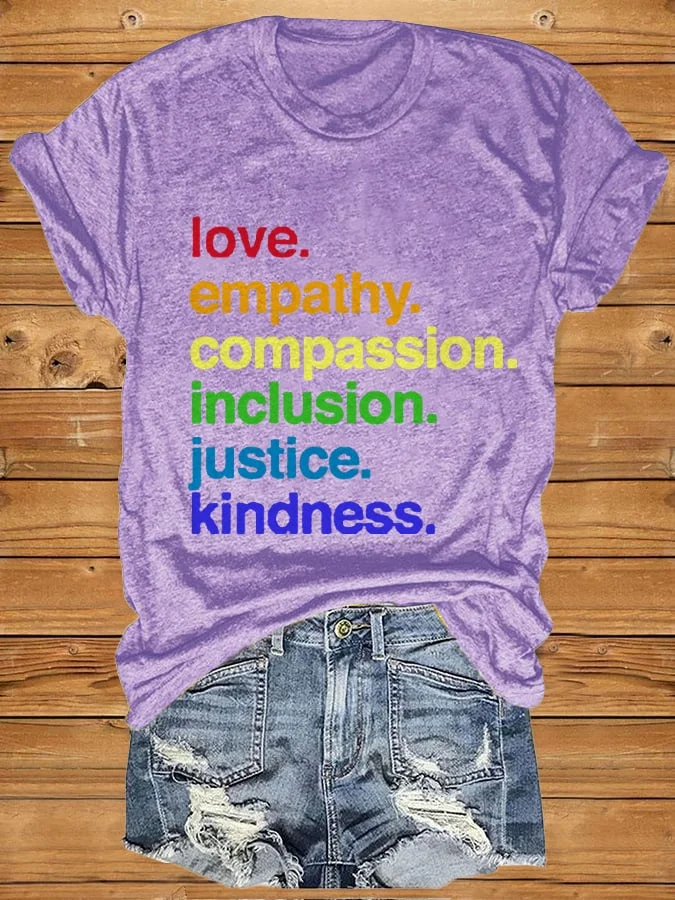 Gay Ladies Love Empathy Print T-Shirt socialshop
