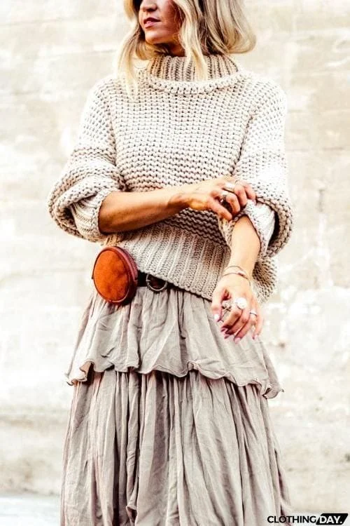 High Collar Loose Sweater