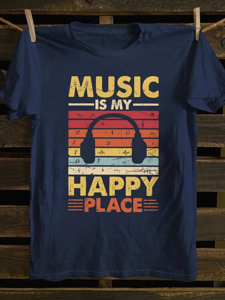 Music Is My Happy Place T-shirt