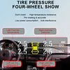 Tire Pressure Monitoring System with 4 External Sensors Tire Pressure Monitor Digital LCD Display Solar Charging for Sedan RV Trailer Truck