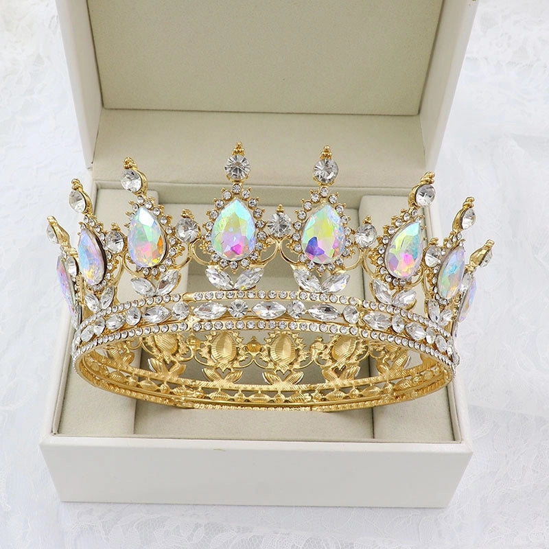Women’s Elegant Crown Alloy Inlay Zircon Crown