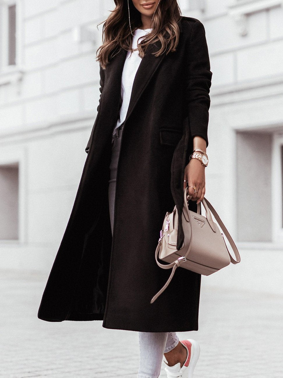 Women's V-neck Long Sleeve Sweater Coat Top