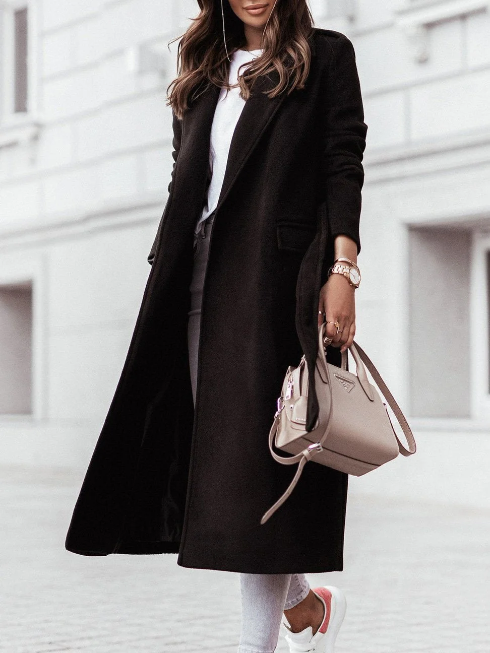 Women's V-neck Long Sleeve Sweater Coat Top