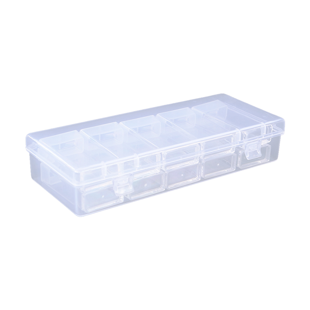 Square Diamond Painting Box Transparent Nail Beads Storage Case Container