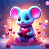 uk.everydayedeals (Limited Stock)Diamond Painting - Full Square - Heart Mouse(35*35cm)