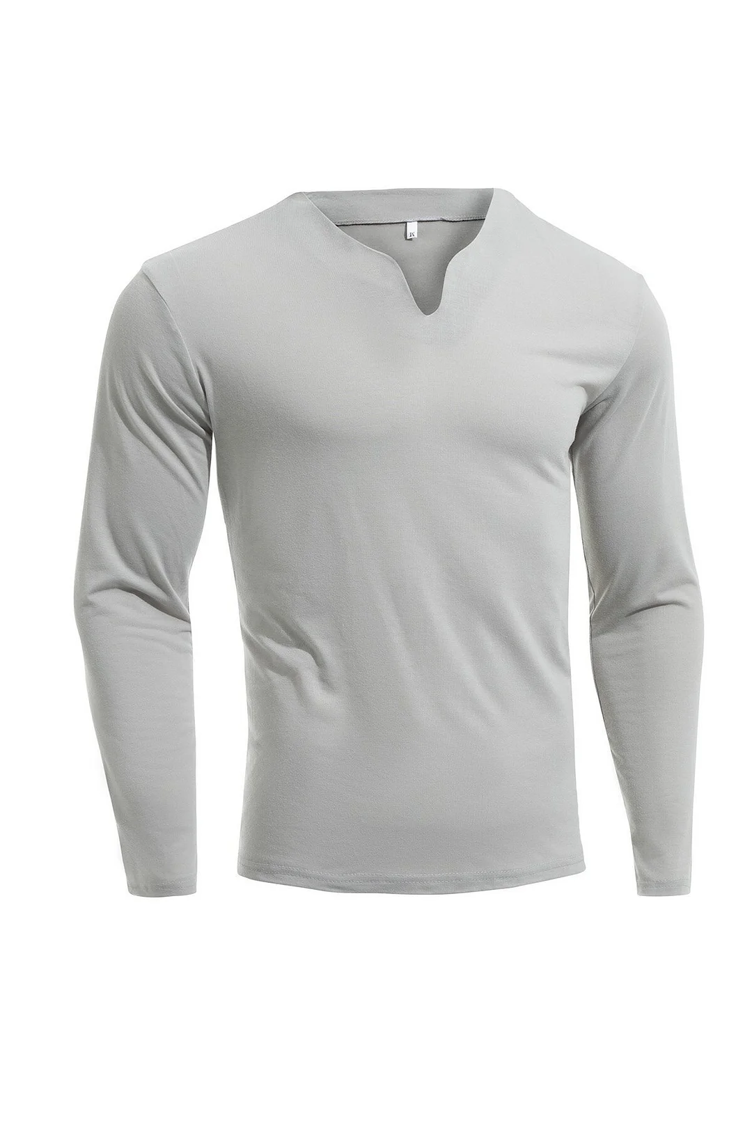 Uveng Uveng New Hot Fitness Plus-Size Sports T-Shirt Men's Elastic Comfortable Long-Sleeved Autumn V-Neck