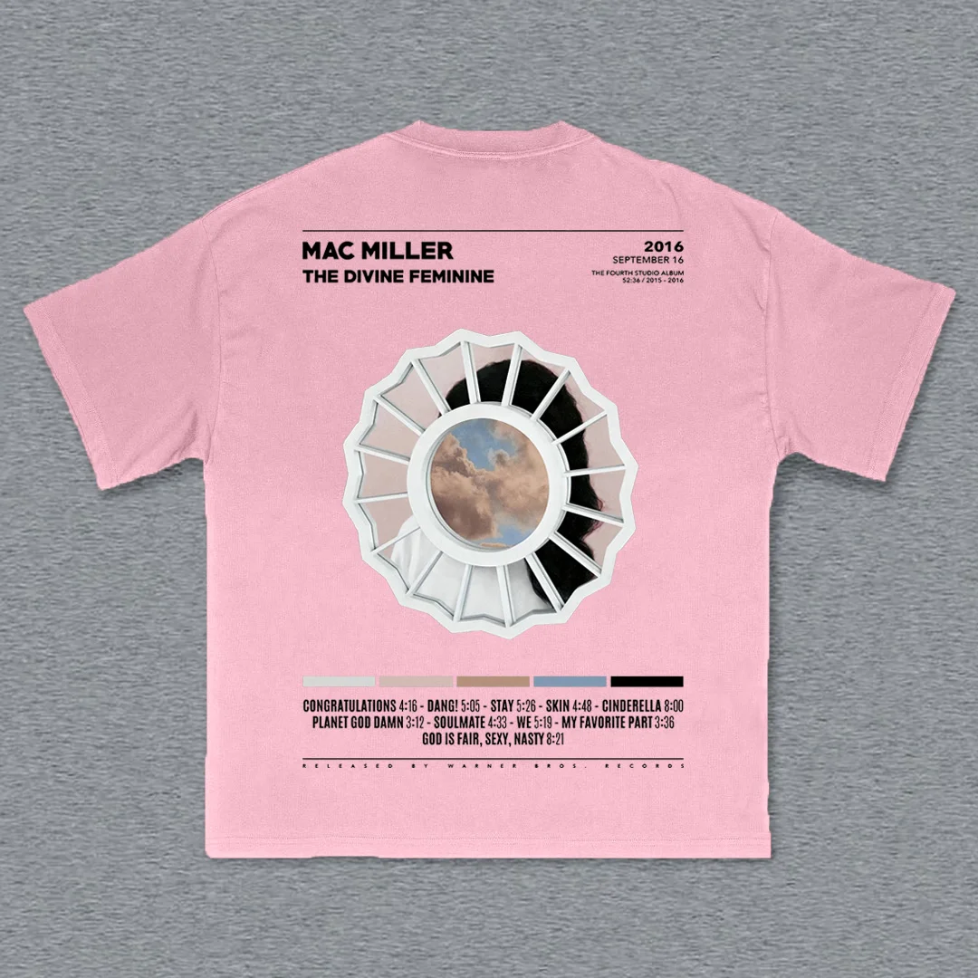 Mac Miller The Divine Feminine Print Short Sleeve T-Shirt