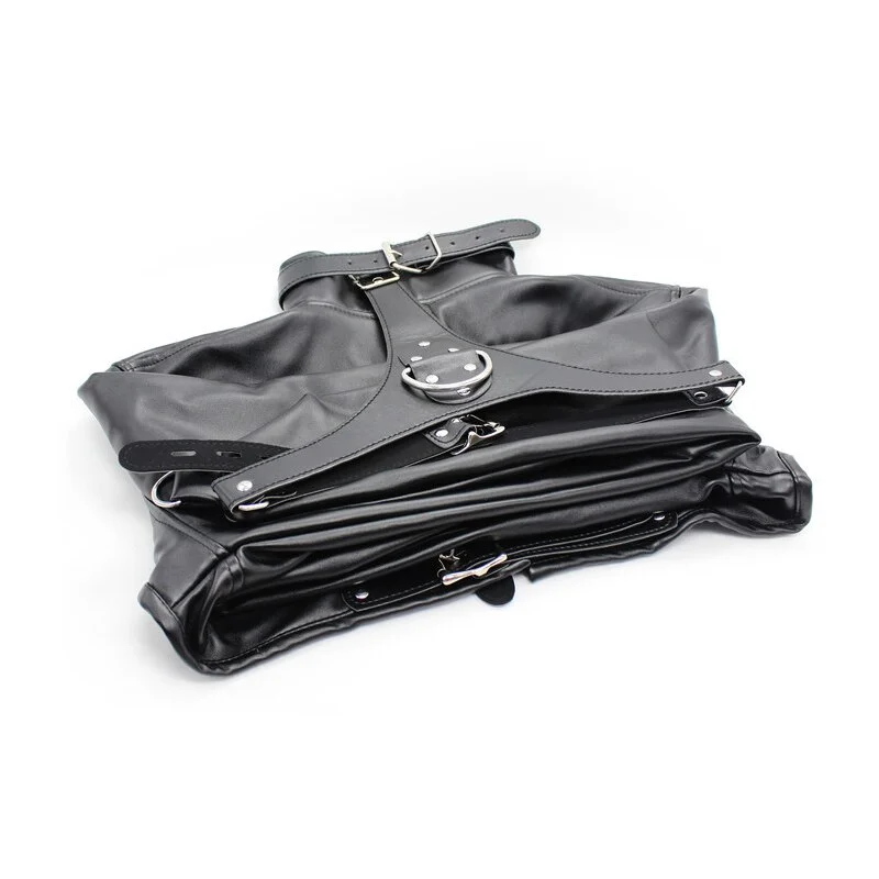 Billionm SM Open Breast Cupless Leather BDSM Bondage Jacket Top Women's Restraint Straight Fetish Forced Orgasm Belt For Vibrator Set New