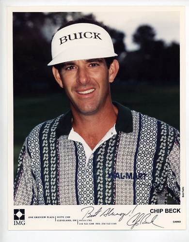 Chip Beck Golf Autographed Signed IMG 8x10 Photo Poster painting