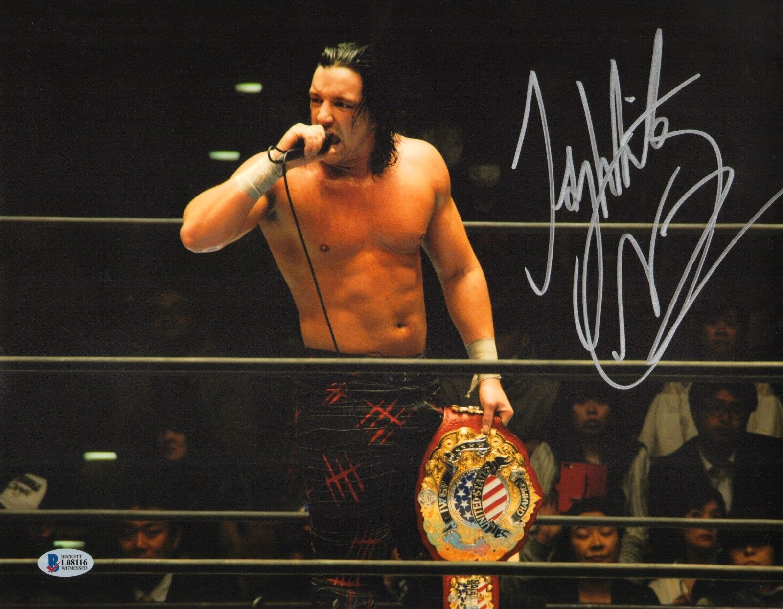 Jay White Signed 11x14 Photo Poster painting BAS COA New Japan Pro Wrestling Picture Autograph 7