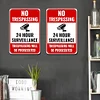 2PCS No Trespassing Warning 24 Hours Surveillance Violators Will Be Prosecuted - Vintage Metal Signs Set - 30*40cm - Warning