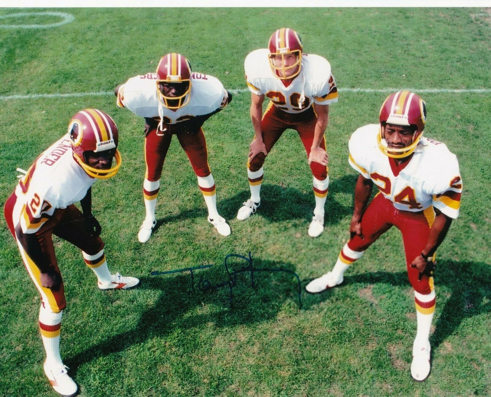 TONY PETERS WASHINGTON REDSKINS ACTION SIGNED 8x10