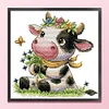 Cute Cow-14CT Stamped Cross Stitch 19*20cm/7.48*7.87in