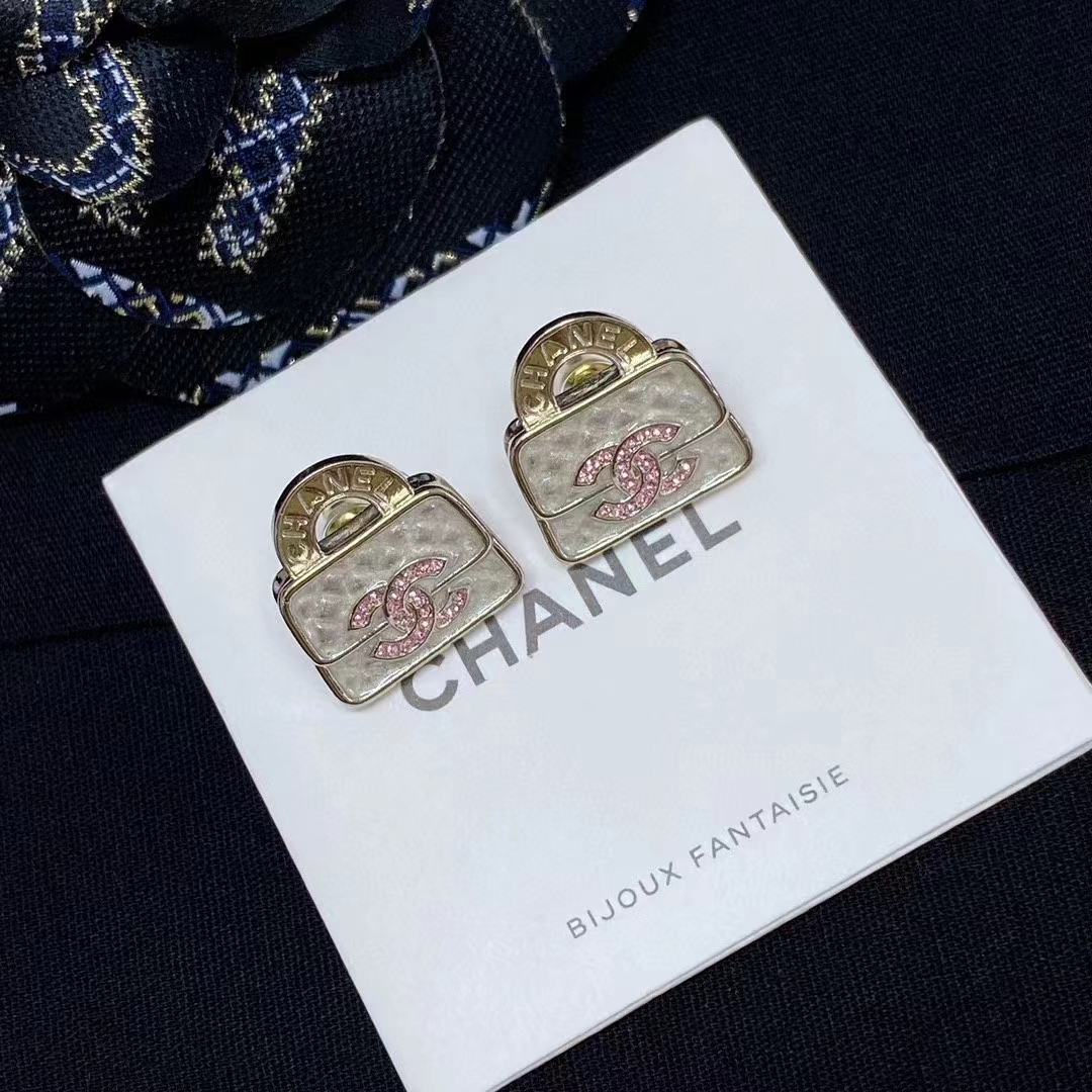 Buy replica Chanel Pink Double C Lock Earrings and replica jewelry from PICKS Jewelry
