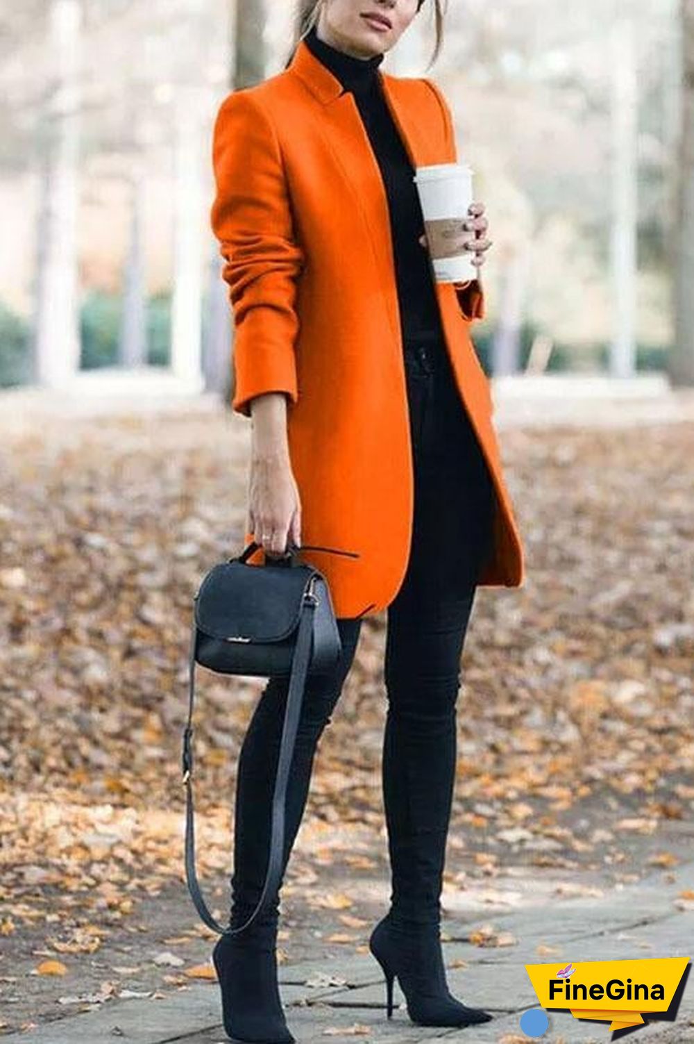 Stand Collar Barret Long Coat