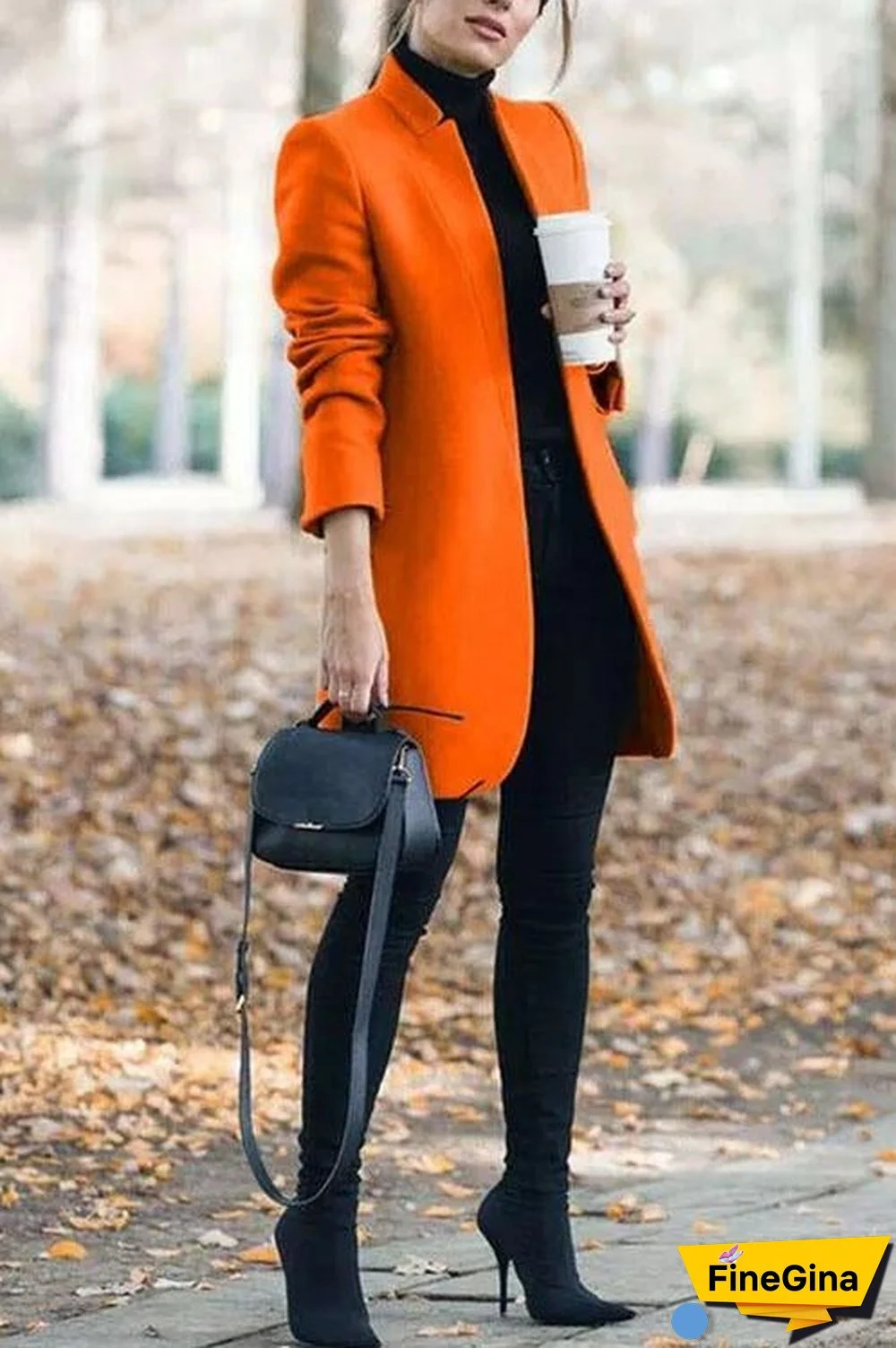 Stand Collar Barret Long Coat