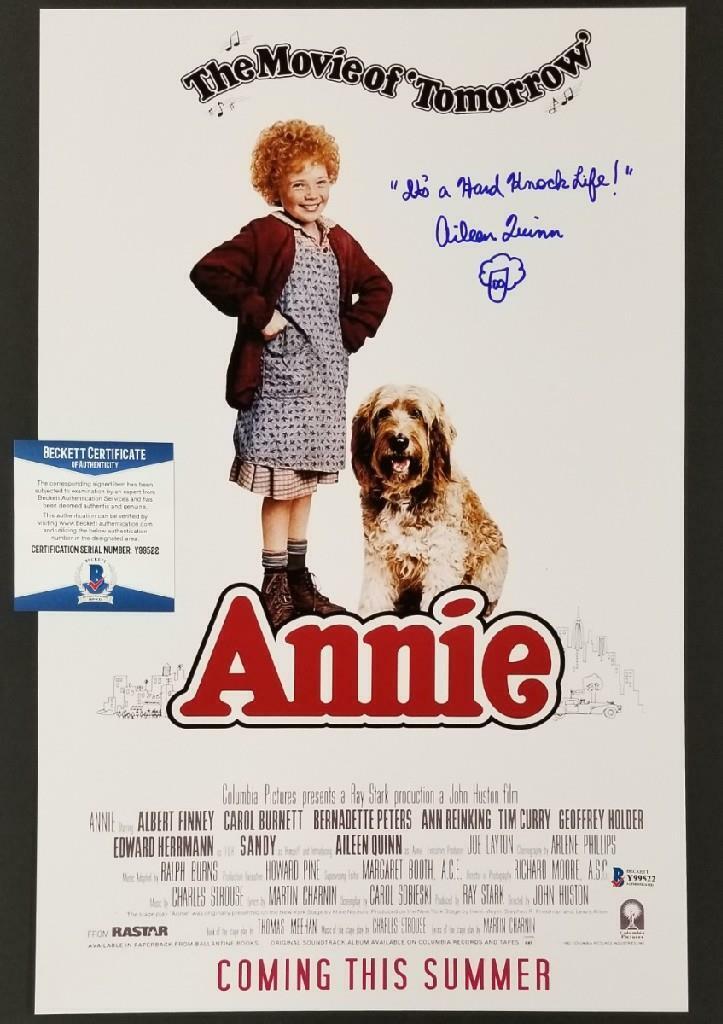 Aileen Quinn signed Annie Hard Knock Life