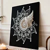 DIY Pearl Painting Conch Flower for Home Wall Decor with Frame(30x40cm)