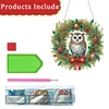 2D/Flat Christmas DIY Diamond Art Acrylic Pendant Wall Door Decoration (Wreath)