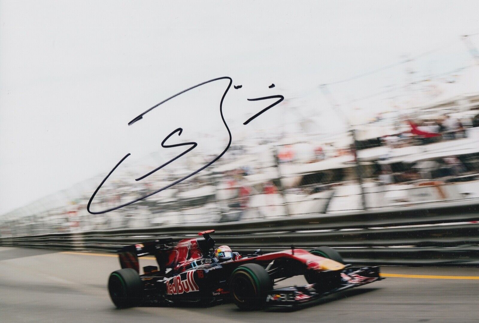 Sebastien Buemi Hand Signed 12x8 Photo Poster painting F1 Autograph Scuderia Toro Rosso 4