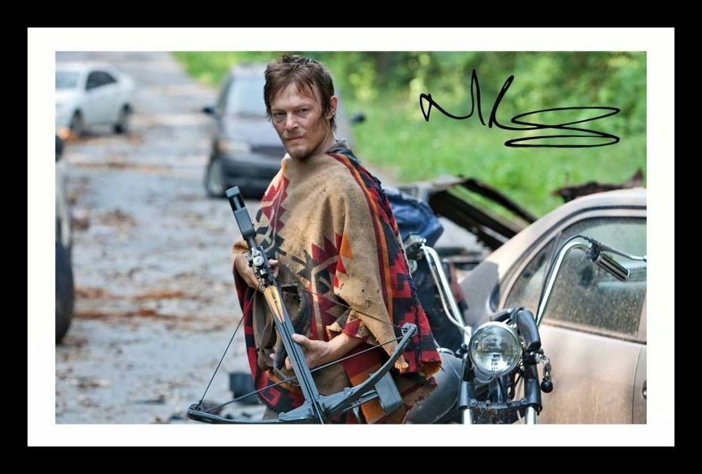 Norman Reedus - The Walking Dead Autograph Signed & Framed Photo Poster painting 9