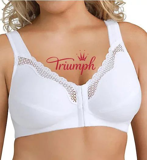 Triumph - (3 produkty) Bawełniany, oddychający biustonosz zapinany z przodu, bez fiszbin