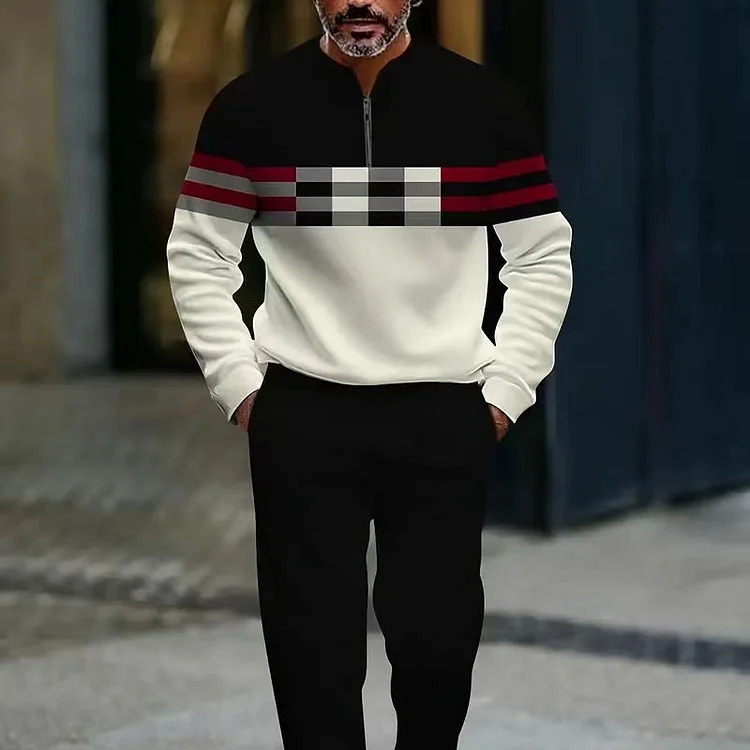 🔈🔈SCONTO DEL 50%🔥Set pullover e pantaloni con stampa grafica da uomo