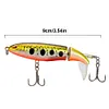 5pcs Fishing Lures Whopper Popper Artificial Bait with Rotating Tail Crankbait