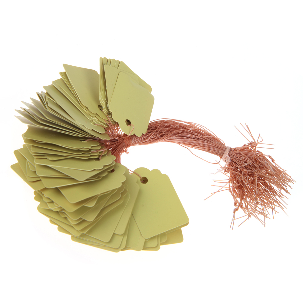 

100Pcs T-type Plastic Nursery Garden Plant Label Flower Tag Mark, 黄色, 501 Original